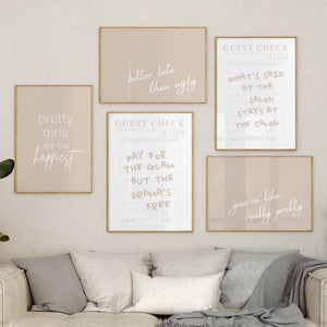 Salon Wall Art Set of 6 Prints