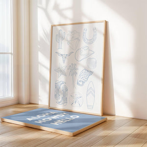 Aloha Howdy Hello Set of 2 Prints