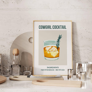 Cowgirl Cocktail Print