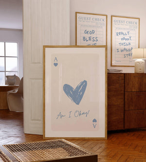 Am I Okay Playing Card Print