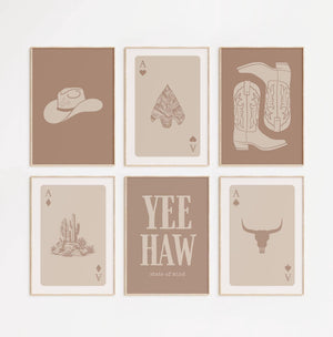 Neutral Western Set of 6 Prints