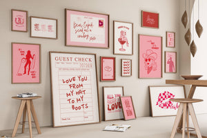 Western Valentine Set of 15 Prints