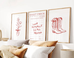 Preppy Valentine Set of 6 Prints