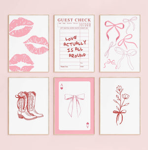 Preppy Valentine Set of 6 Prints