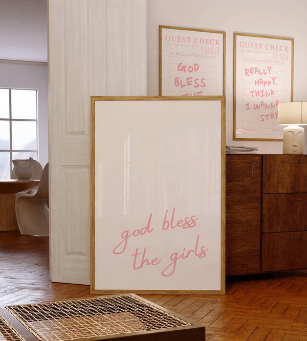 God Bless The Girls Minimalist Print