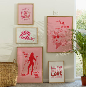 Western Valentine Set of 15 Prints