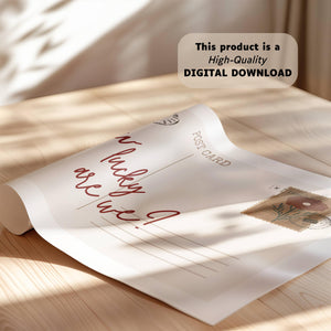 How Lucky Are We Postcard Print