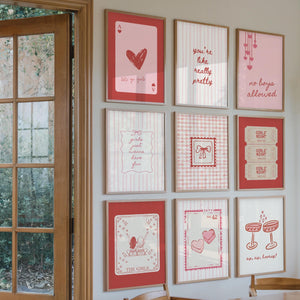 Galentine Wall Art Set of 15, Ladies Night Posters for Galentines Decor, Digital Download