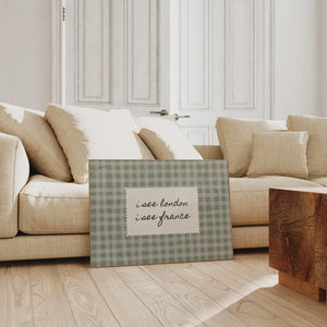 I See London I See France Print, Retro Gingham Poster for Funny Bathroom Wall Art, Digital Download