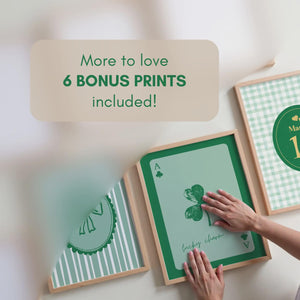 St Patrick's Day Wall Art Set of 15, Shamrock Print, Lucky Posters for Saint Patty's Day Decor, Digital Download