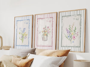 Spring Wall Art Set of 15, Hello Spring Poster, Floral Prints for Spring Decor, Digital Download