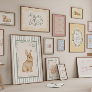 easter gallery set of 15 prints in pastel colors featuring bible verses for christian easter decor