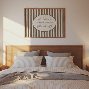 All Y'all Are Welcome Striped Print, Western Wall Art for Entryway Decor, Digital Download