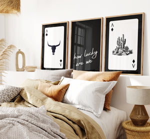 Lucky Playing Cards Set of 3 Prints