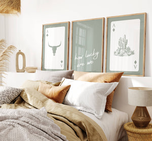 Lucky Playing Cards Set of 3 Prints